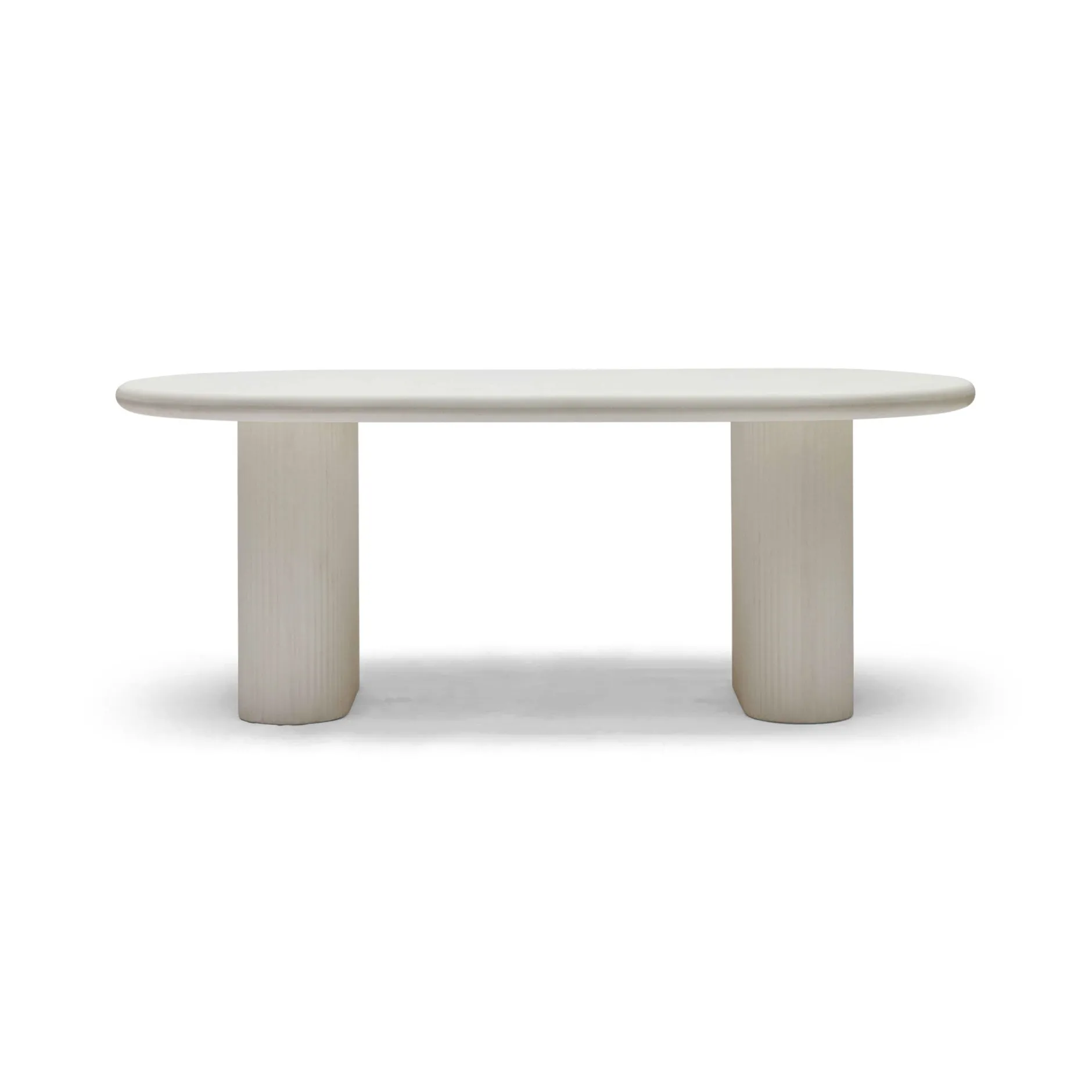 Fashion Horgans Hera Oval Outdoor Dining Table White