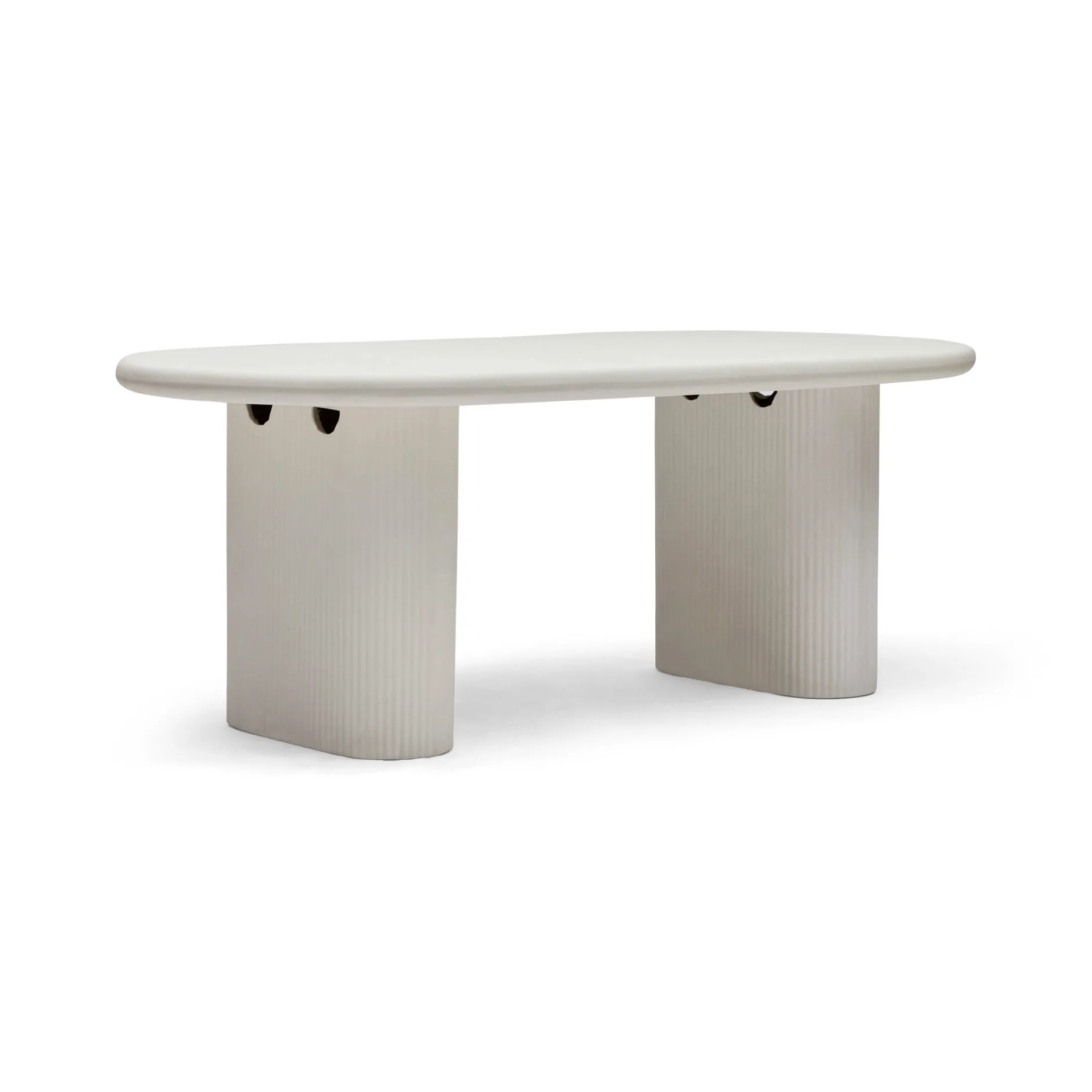 Fashion Horgans Hera Oval Outdoor Dining Table White
