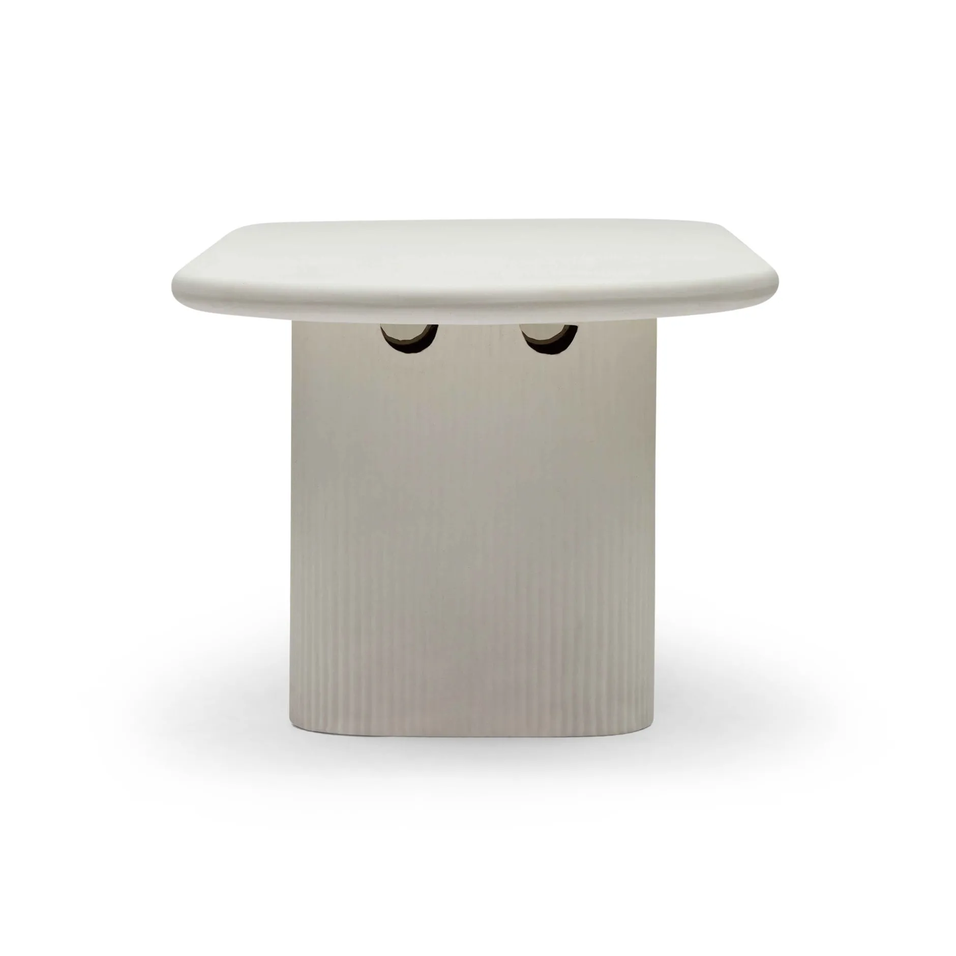 Fashion Horgans Hera Oval Outdoor Dining Table White