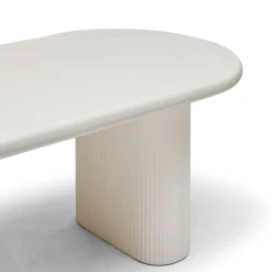 Fashion Horgans Hera Oval Outdoor Dining Table White