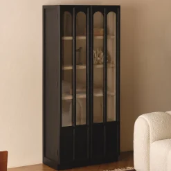 Clearance Horgans Isobel Tall Cabinet Black