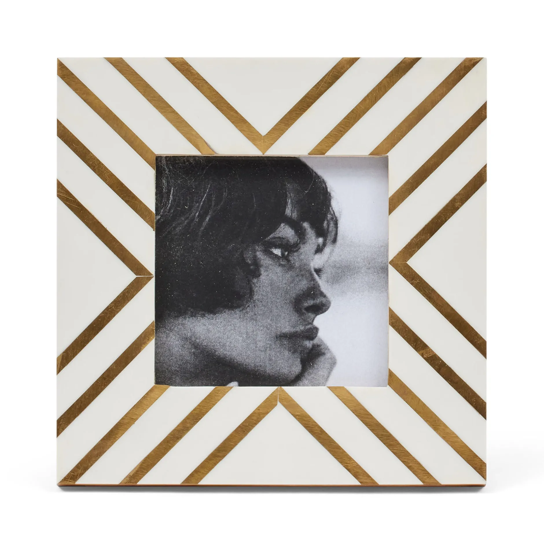 Sale Horgans Jali Photo Frame 4 x 4 Cream & Brass