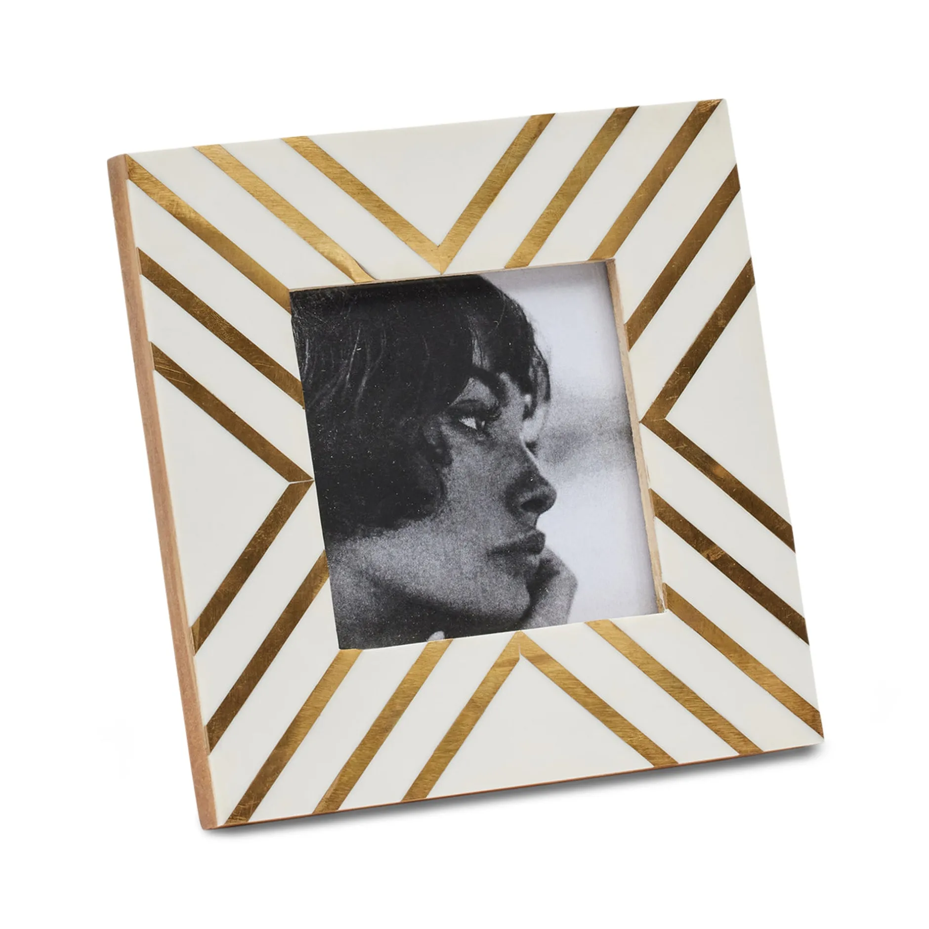 Sale Horgans Jali Photo Frame 4 x 4 Cream & Brass