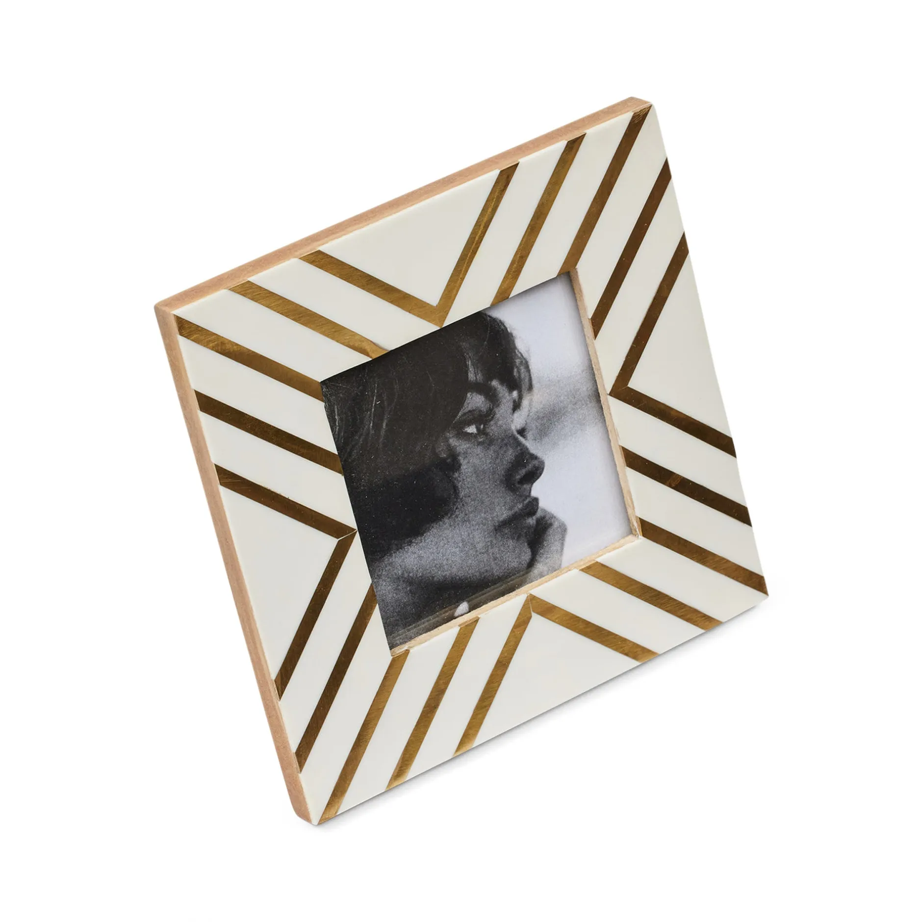 Sale Horgans Jali Photo Frame 4 x 4 Cream & Brass