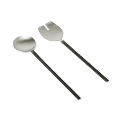Outlet Horgans Jervis Salad Servers Burnished Black & Silver