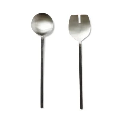 Outlet Horgans Jervis Salad Servers Burnished Black & Silver