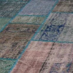 Clearance Horgans Kaba Patchwork Rug 210 x 301 Multi Blues