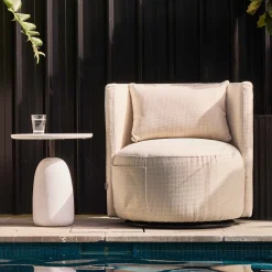 Fashion Horgans Kellan Outdoor Side Table White