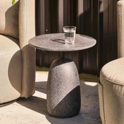 New Horgans Kellan Outdoor Side Table Black