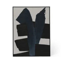 New Horgans Kolt Framed Wall Art White, Navy & Black