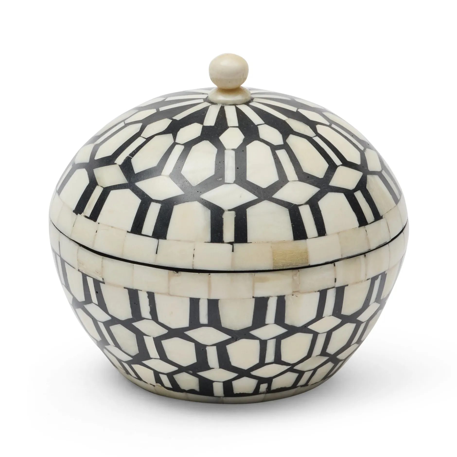 Outlet Horgans Laka Sphere Bone Box Black & White