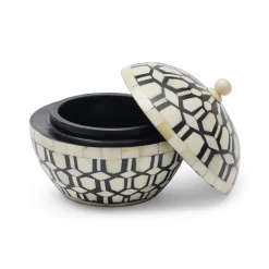 Outlet Horgans Laka Sphere Bone Box Black & White