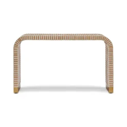Outlet Horgans Lennox Bone Inlay Console Almond