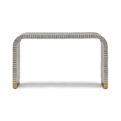 Best Horgans Lennox Bone Inlay Console Grey