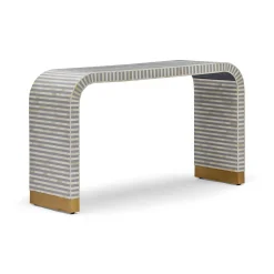 Best Horgans Lennox Bone Inlay Console Grey