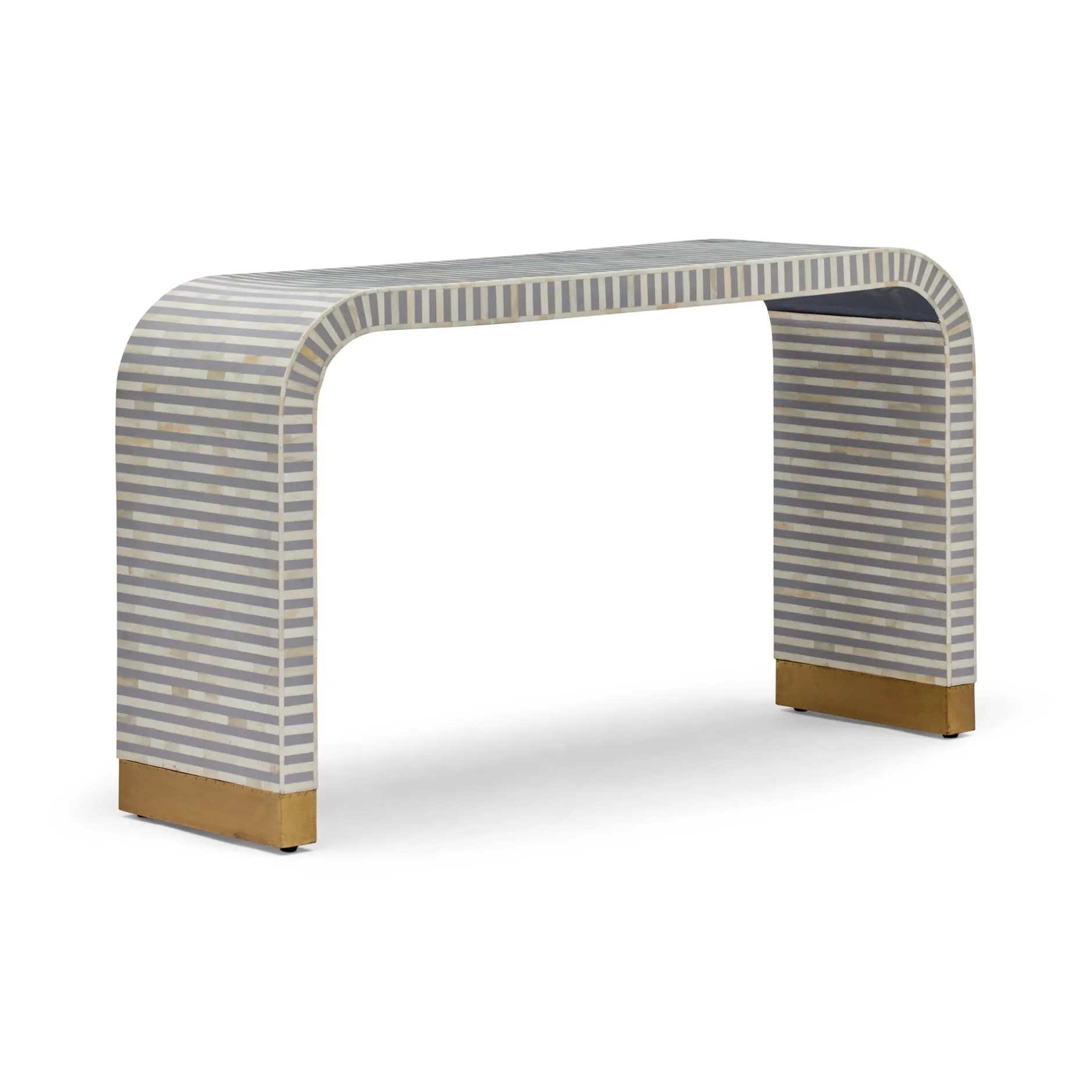 Best Horgans Lennox Bone Inlay Console Grey