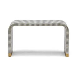 Best Horgans Lennox Bone Inlay Console Grey