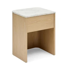 Outlet Horgans Lola Bedside Carrara Marble Blonde