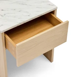 Outlet Horgans Lola Bedside Carrara Marble Blonde