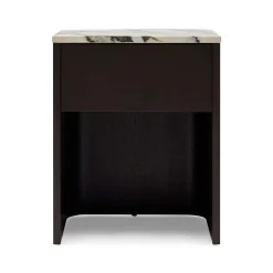 Clearance Horgans Lola Bedside Tempest Marble Walnut