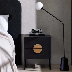 Hot Horgans Luna II Bedside Gold Black