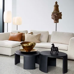 Fashion Horgans Lyle Floor Lamp Large Black & White