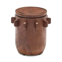 New Horgans Maiko Side Table Brown Dark Brown Stain Timber