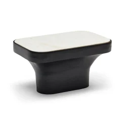 New Horgans Malmo Marble Coffee Table Small White & Black