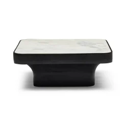 New Horgans Malmo Marble Coffee Table Large White & Black