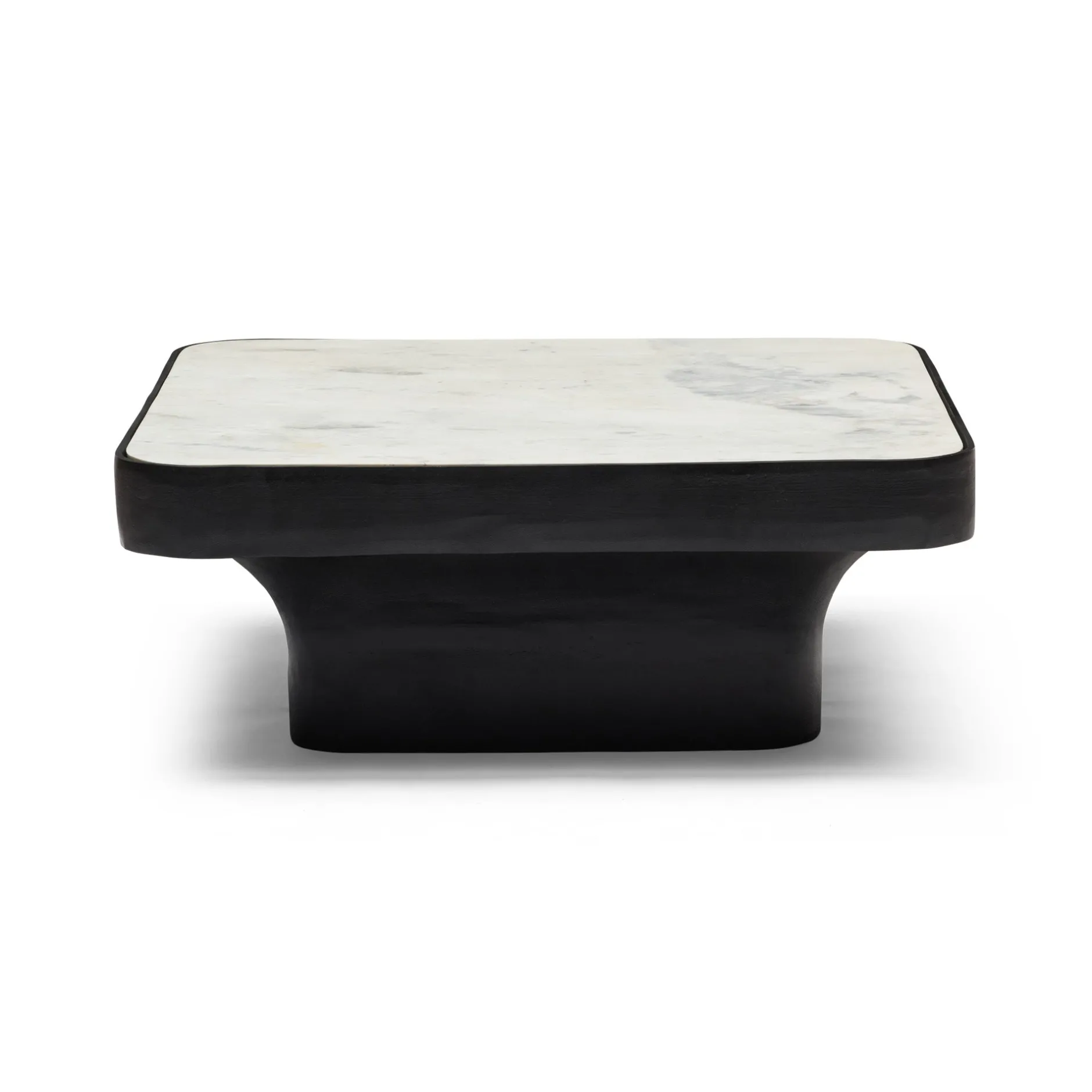 New Horgans Malmo Marble Coffee Table Large White & Black