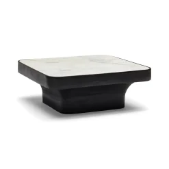 New Horgans Malmo Marble Coffee Table Large White & Black