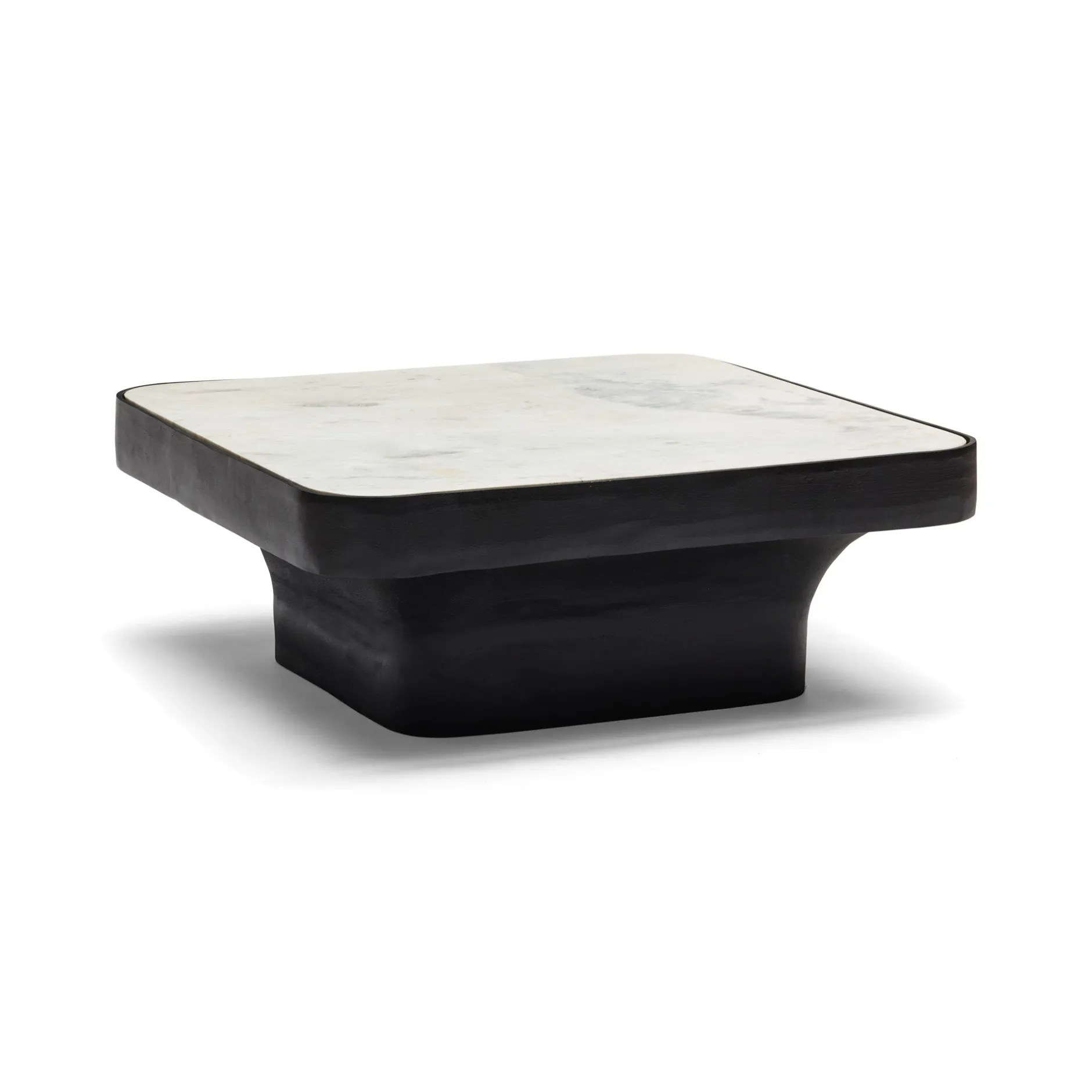 New Horgans Malmo Marble Coffee Table Large White & Black