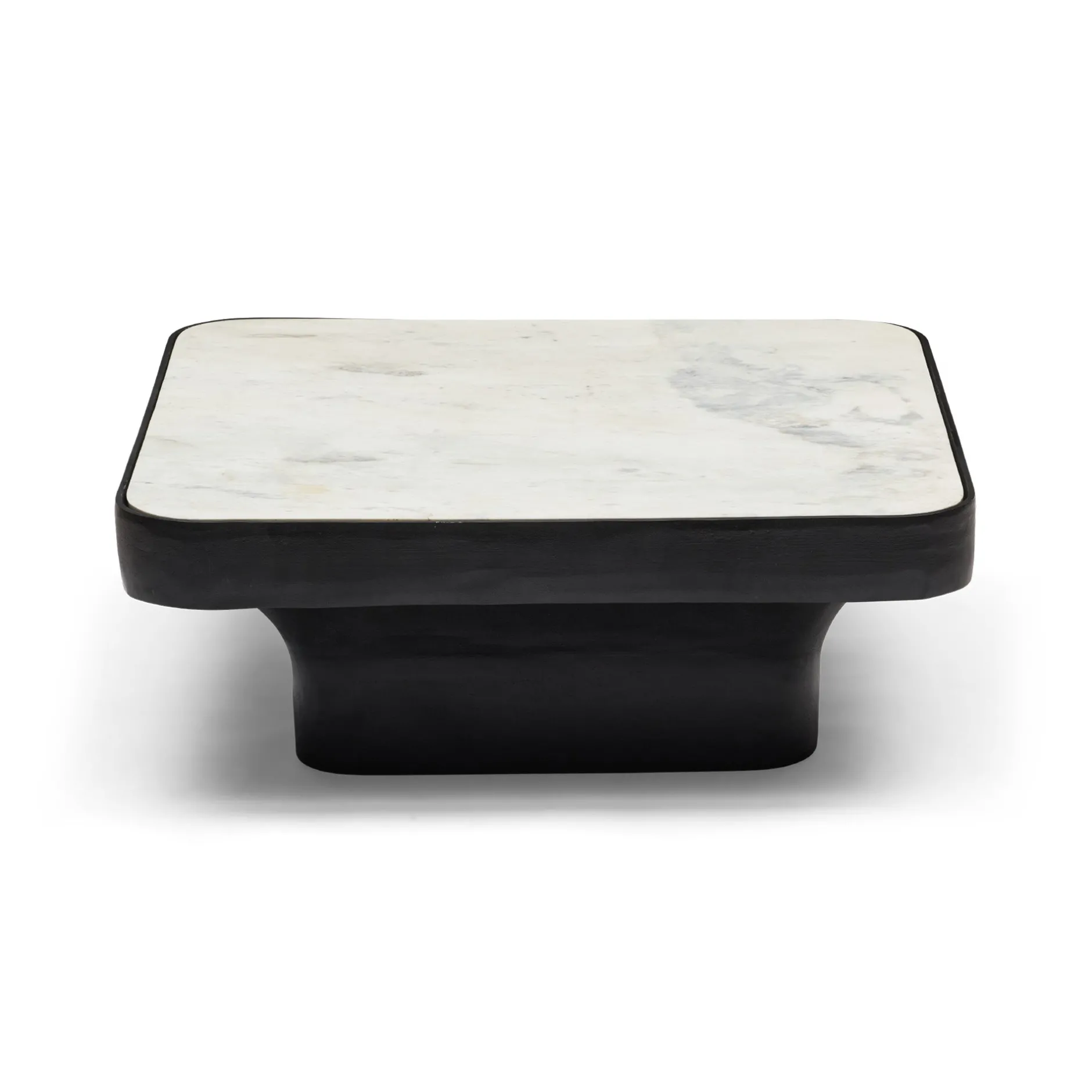 New Horgans Malmo Marble Coffee Table Large White & Black