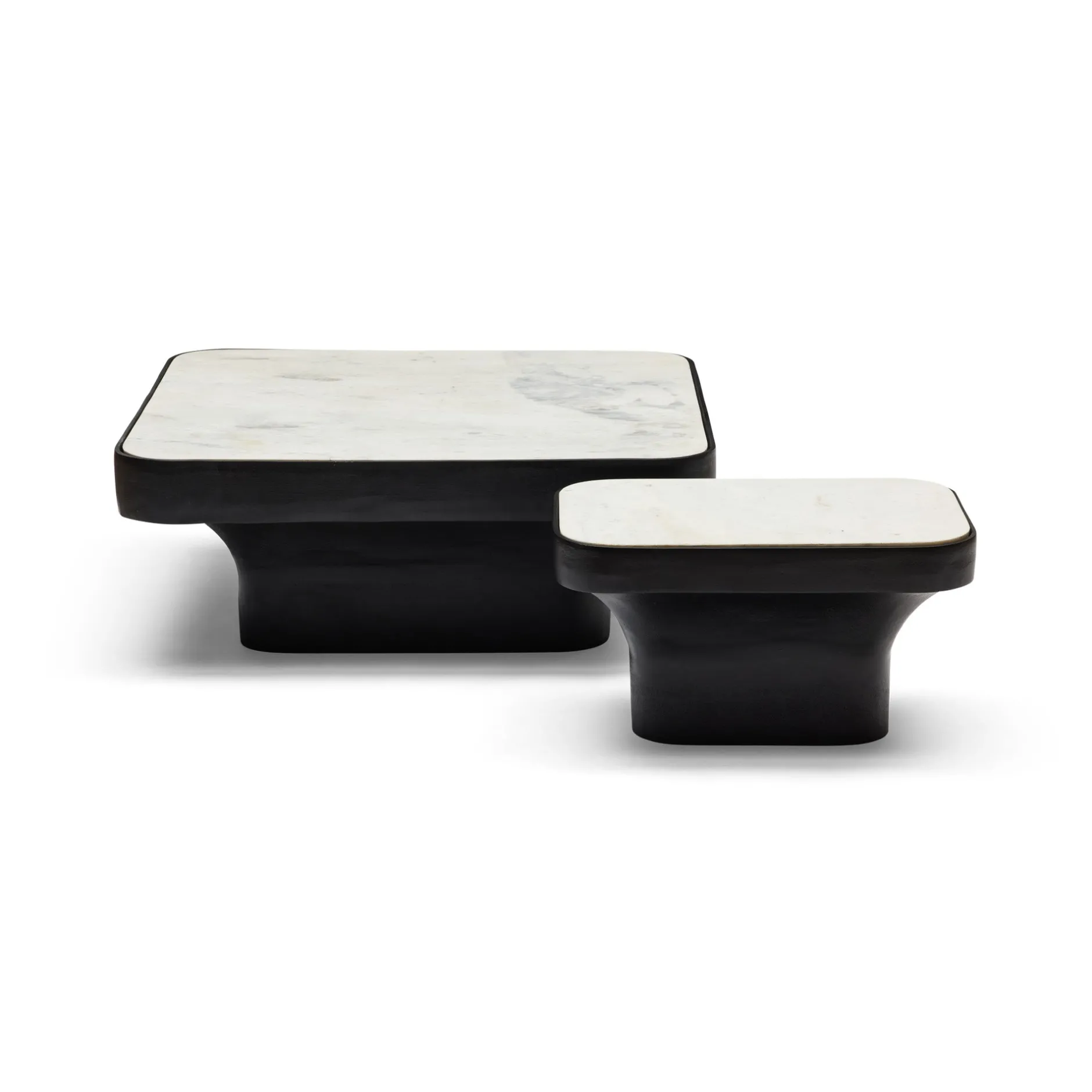 New Horgans Malmo Marble Coffee Table Large White & Black