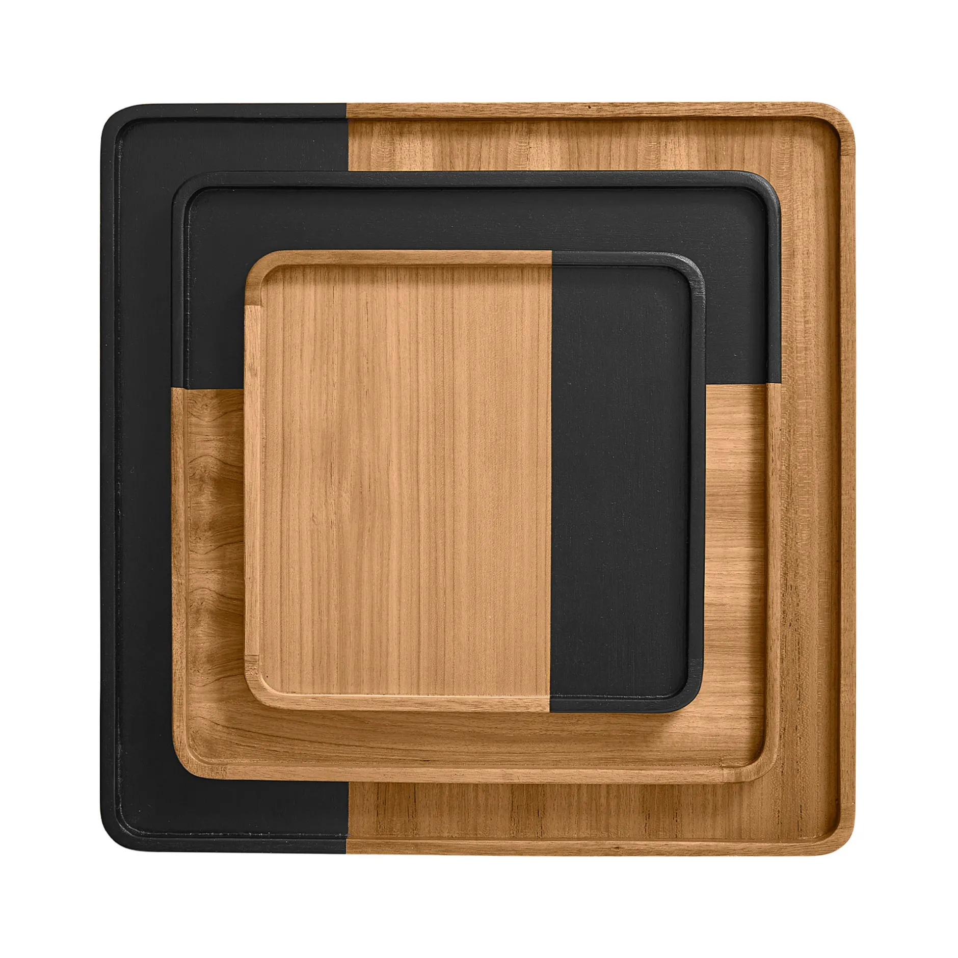 Online Horgans Marley Display Tray Medium Black Acacia & Black
