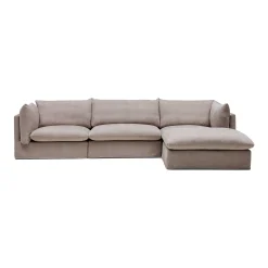 New Horgans Mia Modular Sofa 3 Seat with Ottoman Oatmeal