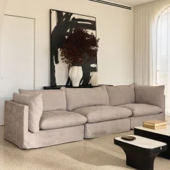New Horgans Mia Modular Sofa 3 Seat Oatmeal