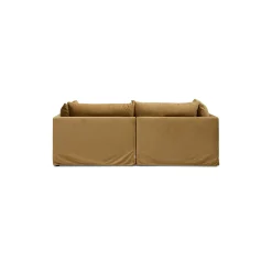 Hot Horgans Mia Modular Sofa Sand 2 Seat with Ottoman Sand Velvet