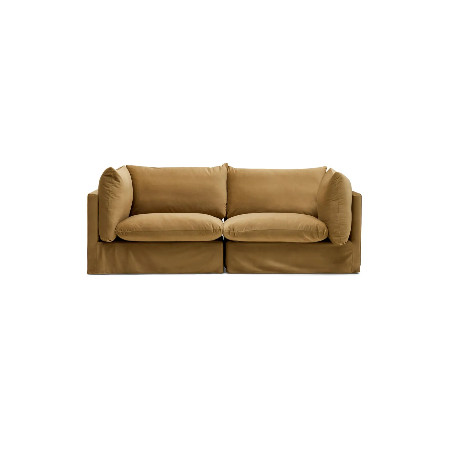 Fashion Horgans Mia Modular Sofa Sand 2 Seat Sand Velvet