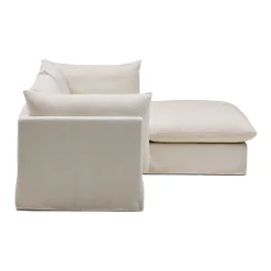 Online Horgans Mia Modular Sofa 2 Seat with Ottoman Warm Ivory