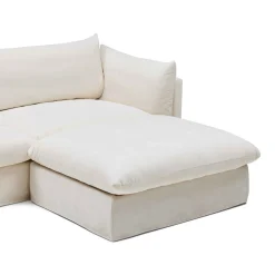 Online Horgans Mia Modular Sofa 2 Seat with Ottoman Warm Ivory