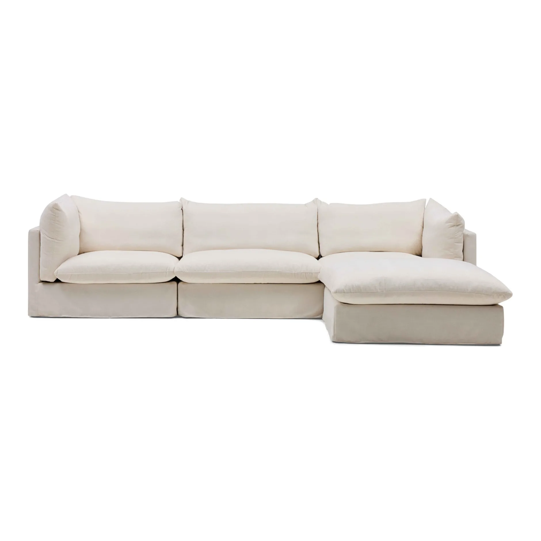 Sale Horgans Mia Modular Sofa 3 Seat with Ottoman Warm Ivory