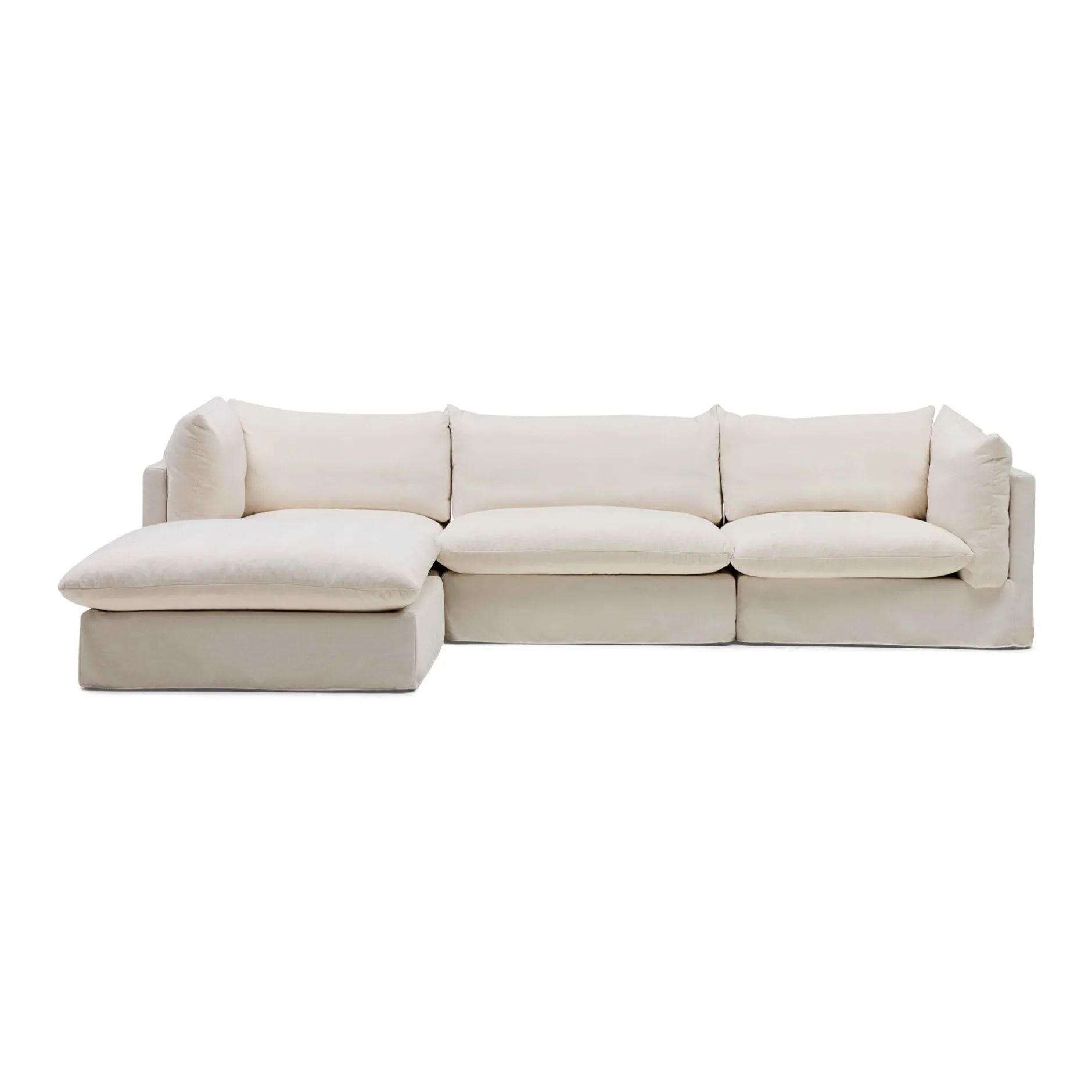 Sale Horgans Mia Modular Sofa 3 Seat with Ottoman Warm Ivory