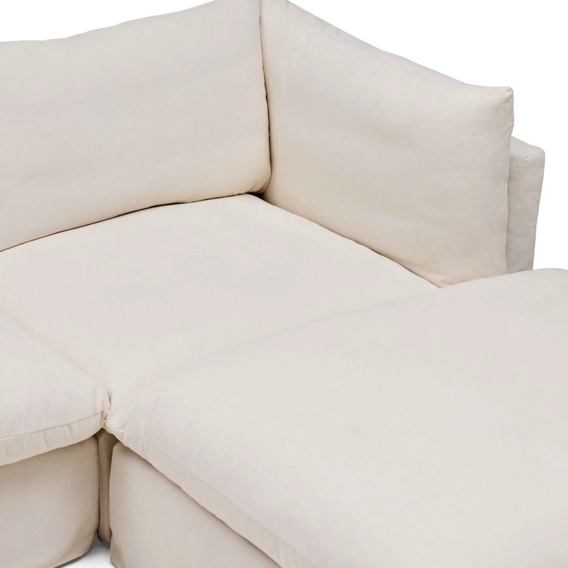 Sale Horgans Mia Modular Sofa 3 Seat with Ottoman Warm Ivory