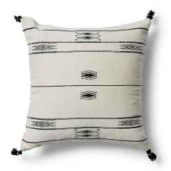 Sale Horgans Mika Handwoven Cushion 45x45 Black & White