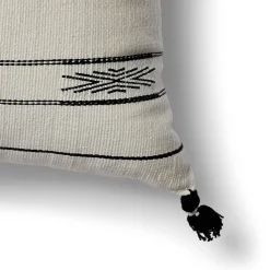 Sale Horgans Mika Handwoven Cushion 45x45 Black & White
