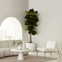 Discount Horgans Mila Chair & Gold Powder White
