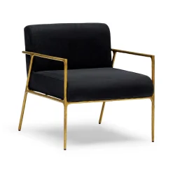 New Horgans Mila Chair with Arms & Gold Black