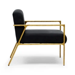 New Horgans Mila Chair with Arms & Gold Black