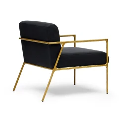 New Horgans Mila Chair with Arms & Gold Black